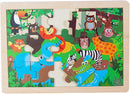 Animals Wooden Jigsaw Puzzle for Kids Set of 2 - African Wildlife and Farm Animals（15 pcs） Preschool Educational Learning Toys Gift for Toddlers Boys and Girls by TinyTreasures Baby Boutique