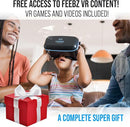 FEEBZ 3D VR Headset for Kids 2.0 - for iPhone & Android Phones | with 3D VR Videos & Apps Links | Virtual Reality Goggles Set for Beginners by TinyTreasures Baby Boutique