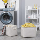 Bidtakay Large Fabric Storage Bins Beige Linen Closet Organizers Set of 2 Baskets for Shelves Clothes Bedroom 16x11.8x11.8 Inch Foldable Organization Baskets for Towels Blankets Storage Dog Toys by TinyTreasures Baby Boutique