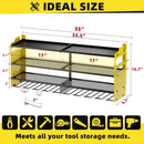 Power Tool Organizer Wall Mount with 8-Drill Holders-600Lbs Load Heavy Duty Metal 4-Layers Garage Storage and Organization Adjustable Battery Tools Rack Utility Racks Gifts for Men by GreenHaven Gardens