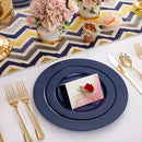 FLOWERCAT 60PCS Blue Plastic Plates - Heavy Duty Blue Plates Disposable (10.25" & 7.5") - serve for 30guest Birthday Party/Wedding/Father's Day/Memorial Day/Graduation by CozyNest Decor