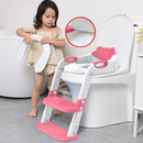 Toilet Potty Training Seat with Step Stool Ladder, SKYROKU Toddler Potty Seat for Kids and Toddler Boys Girls, Splash Guard and Safety Handles(Hot Pink) by TinyTreasures Baby Boutique