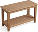 30'' Large Shower Bench Seat, Poly Lumber Bath Stool for Inside Shower Waterproof, HDPS Bathroom Chair for Shaving Legs with Adjustable Feet, Non-Slip & No Maintenance, Brown (30 x 13 Inches) by TinyTreasures Baby Boutique