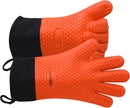 GEEKHOM BBQ Gloves Heat Resistant Oven Mitts - Silicone Grilling Gloves with 13.7" Arm Protection - Waterproof Pot Holder Non-Slip for Men & Women, Kitchen Outdoor Cooking, Baking, Camping, Orange by GreenHaven Gardens