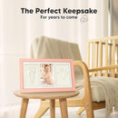 Baby Hand and Footprint Kit - Clay Handprint Keepsake Frame, Newborn Nursery Picture Frame, Personalized New Mom Gifts for Baby Shower & Registry (Sweet Pink) by TinyTreasures Baby Boutique