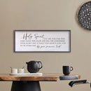 Holy Spirit You are Welcome Here Wall Decor Art 24"X10" Quote Christian Bible Verse Religious Scripture Wall Sign (Black) by CozyNest Decor