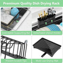 LEMIKKLE Roll Up Dish Drying Rack, Over The Sink Dish Drainer Rack, Foldable Sink Drying Rack, Anti-Slip Silicone Wrapped Dish Drainer for Kitchen Counter by CozyNest Decor