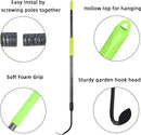 Weed Puller, Long Handle Crack Weeder Tool Hand Cultivator with Soft Foam Grip, Durable Curved Head Hook Weed Remover Tool Ideal for Weeding Digging Edging Planting Cultivating Scraping by GreenHaven Gardens