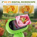 Microscope for Kids, Aurosports Kids Microscope Handheld, 1000X Pocket Miniscope Portable with Photo & Video - 2 Inch HD IPS Screen 32GB Digital Microscopes for Boys Girls Gifts by TinyTreasures Baby Boutique