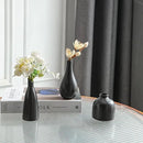 JOJUNO Black Bud Vases, Small Ceramic Vase Set of 11, Mini Pottery Vases for Flowers, Decorative Pieces for Home Modern Decor, Boho Decor, Chic Accents for Living Room Dining Table Shelves by GreenHaven Gardens