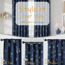 Vangao Kids Curtains for Boys Bedroom Kids Blackout Curtains 96 Inch Length Ocean Aquarium Nursery Drapes for Girls Bedroom Silver Sea Animals Print Thermal Insulated Drapes, Navy Blue 2 Panels by TinyTreasures Baby Boutique