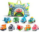ALASOU 9 PCS Baby Cranes Car Toys with Playmat/Storage Bag|1st Birthday Gifts for Toddler Toys Age 1-2|Baby Toy for 1 2 Year Old Boy|1 2 Year Old Boy Birthday Gift for Infant 12 18 Months by TinyTreasures Baby Boutique