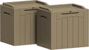 Greesum 31 Gallon Deck Box for Outside, All Weather Outdoor Storage Boxes for Patio Furniture Set, Package Delivery Box, Garden Tools, Light Coffee(Set of 2) by GreenHaven Gardens