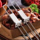 CMYK Barbecue Skewers, 6-Pack 13" Stainless Steel Grilling Skewers with Slider, Reusable Metal BBQ Shish Kabob Skewers Sticks by GreenHaven Gardens
