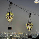 2-Pack Hummingbird Decor Hot Air Balloon Solar Lantern – Outside Decorative Hanging Light for Garden Yard Patio Porch Lawn and Pathway – Unique Housewarming, Birthday Gift for Women Mom Grandma by GreenHaven Gardens