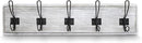 HBCY Creations Rustic Coat Rack - Wall Mounted Whitewash 24" Entryway Coat Hooks - 5 Rustic Hooks, Solid Pine Wood. Perfect Touch for Your Entryway, Kitchen, Bathroom... (Whitewash) by CozyNest Decor