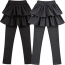 Girls School Uniform Pants Leggings with Skirts Stretch Warm Jegging 4-12 Years by TinyTreasures Baby Boutique