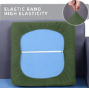 hyha Waterproof Couch Cushion Covers, Stretch Sofa Couch Seat Slipcover for Dog Washable, Non-Slip Waterproof Outdoor Cushion Covers for Patio Furniture Replacement (1 Piece for Medium, Bronze Green) by CozyNest Decor