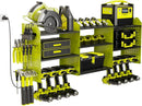 Power Tool Organizer with Charging Station Wall Mount, 3 Layer Expanded Heavy Duty Garage Organization, 45.5 Inch Length Garage Tool Storage, 8 Drills, 2 Assemble Method, Green by GreenHaven Gardens