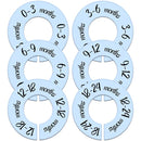 Pro Goleem Baby Closet Dividers Blue Baby Closet Organizer for Nursery Baby Clothes Size Age Dividers Fits 1.5" Rod 6 PCS by TinyTreasures Baby Boutique