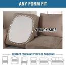 H.VERSAILTEX Velvet Stretch Couch Cushion Cover Plush Cushion Slipcover for Chair Loveseat Sofa Cushion Furniture Protector Seat Cushion Sofa Cover (3 Piece XL Sofa Cushion Covers, Mocha) by CozyNest Decor