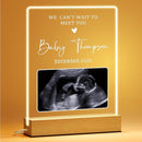 Personalized First Time Parents Gifts for Mom, Custom Ultrasound Picture Frame for Pregnant Announcement, Anniversary Mothers Day Gifts for Mom from Kids, Customized Acrylic Plaque Night Light by TinyTreasures Baby Boutique