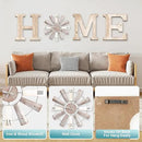 Farmhouse Home Signs with Windmill Clock Wall Decor Rustic Home Letters Wall Art for Living Room Kitchen Entryway Dining Room Bedroom (water-white) by CozyNest Decor