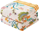 Boho Throw Blanket for Bed, 100% Cotton Soft Rustic Quilt Fall Blanket, 60"x80" Floral Printed Farmhouse Decor Bed Blankets, All Season Rustic Reversible Bohemian Throw Quilt by CozyNest Decor