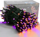 HOME LIGHTING Halloween Lights, 66FT 200 LED Plug in Green Wire String Light, 8 Lighting Modes Waterproof Fairy Mini Lights for Indoor Outdoor Christmas Wedding Party Decorations (Orange & Purple) by TinyTreasures Baby Boutique
