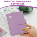 Melsbrinna Rfid Passport Holder for Travel women/Men, Cute Passport Wallet Rfid Blocking Card Slots, Rfid Passport Cover/CaseTravel Wallet, Passport Book Holder (1, Purple1) by TinyTreasures Baby Boutique
