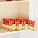 SpaceAid Bamboo Pull Out Spice Rack Organizer for Cabinet, Heavy Duty Slide Out Seasoning Kitchen Pantry Sliding Vertical Organization, 10.1" Wide, 4 Drawers(2" Wide), 1-Tier, Natural by CozyNest Decor