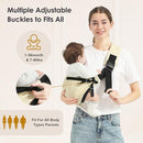 Toddler Sling Carrier, Easy to Wear Baby Carrier Sling 7-40 lbs, Adjustable Lightweight Baby Wrap Sling, Perfect Toddler Hip Carriers One Size Fits All, Beige by TinyTreasures Baby Boutique