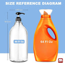 GMISUN Laundry Detergent Soap Dispenser, Liquid Laundry Detergent Dispenser, Container for Farmhouse Room Decor, Organizer for Liquid DetergentSoftenerBleach Storage Bottle(64 Oz Set of 4) by CozyNest Decor