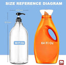 GMISUN Laundry Detergent Dispenser, 2 Pack Liquid Laundry Soap Dispenser, 64oz Storage Container for Farmhouse Laundry Room Decor, Liquid Bottle Organizer for Detergent/Softener/Bleach by CozyNest Decor