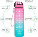 Enerbone Water Bottle, Leakproof BPA & Toxic Free, Motivational Water Bottle with Times to Drink and Straw, Fitness Sports Water Bottle with Strap for Office, Gym, Outdoor Sports by CozyNest Decor