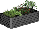 8x4x2 ft Raised Garden Bed, Large Metal Planter Raised Beds, Planters for Outdoor Plants for Vegetables, Flowers, Herbs, Fruits, and Succulents.Black by CozyNest Decor