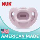 NUK 100% Silicone Comfy Orthodontic Pacifiers, 0-6 Months, Pink Fashion, Timeless Collection, 5 Count by TinyTreasures Baby Boutique