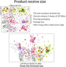 Set of 3 Sheets Size 40x12 Inch Spring Summer Window Cling Sticker Angels, Flowers, and Butterfly Window Stickers, Spring and Summer Decor, Wall, Window Glass Display Stickers (Fairy Theme) by CozyNest Decor