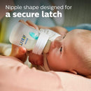 Philips Avent Anti-Colic Bottle with AirFree Vent, 4oz, with Flow 1 Nipples, 0m+, 4pk, Clear, SCY701/04 by TinyTreasures Baby Boutique