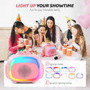 SUDOTACK Mini Karaoke Machine for Kids, Portable Bluetooth Karaoke Speaker with 2 Wilreless Microphones with LED Lights, Christmas Kids Toys Gifts for Girls 4, 5, 6, 7, 8, 9, 10 +Year Old-Pink(KM100) by TinyTreasures Baby Boutique