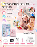 JOYJAM Kids Camera Instant Print, Upgrade Dual-Lens Selfie Digital Camera for Kids, HD 1080P, Christmas Birthday Gifts Toys for Girls Age 3-12, Toddler Portable Toy with SD Card 3 Rolls Print Paper by TinyTreasures Baby Boutique