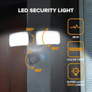 LUTEC 38W 3500 Lumen LED Motion Activated Integrated Dual-Head Floodlight Outdoor with Motion Sensor, 5000K Daylight, Dusk to Dawn, Exterior Security Wall Light for Patio, Garden, Yard(Black) by GreenHaven Gardens