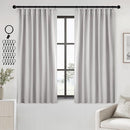 ANRODUO Back Tab Blackout Curtains for Bedroom Living Room, Rod Pocket Pinch Pleated Thermal Insulated Room Darkening Curtains 72 Inches Long 2 Panels, Greyish White, 42 x 72 Inch by TinyTreasures Baby Boutique