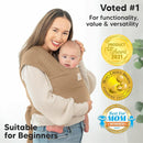 KeaBabies Baby Wrap Carrier - All in 1 Original Baby Carrier Newborn to Toddler Sling, Easy to Wear, Hands Free Bonding, Lightweight, Breathable Infant Wraps (Warm Hearth) by TinyTreasures Baby Boutique