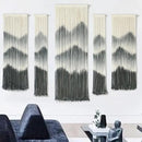 IOWER Large Macrame Wall Hanging 5Pcs Handmade Dip-Dyed Mountain Wall Decor Combination Suspension Bedroom Living Room Modern Fiber Yarn Wall Art by CozyNest Decor