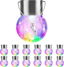 12 Pack Hanging Solar Lights Outdoor Decorative, Waterproof Solar Globe Lantern with Handle and Clip, Solar Powered Cracked Glass Ball Lights for Garden Yard Patio, Fence Tree Umbrella, Holiday Decor by GreenHaven Gardens