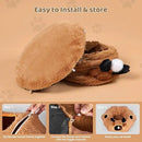 Odoland Reindeer Cat Tunnels Bed with 20 Kitten Toys for Indoor Cats, Plush Cats Couch Tunnel Bed - Kittens Cave Donut Tunnel - Detachable Soft Cat Bed and Variety Kitty Toy Set by CozyNest Decor