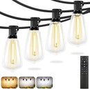 Brightever 60FT Outdoor String Lights with Remote, 3 Color in 1 LED String Lights for Outside with 19 Shatterproof ST38 LED Bulbs, 3 Modes 2 Timer Outside Lighting for Patio, Deck, 2700K/4000K/5000K by GreenHaven Gardens