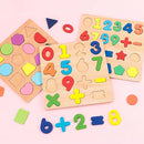 Wooden Puzzles for Toddlers, 3pack Alphabet Shape Puzzles for Kids 3 Wooden Montessori Toddler Wooden Alphabet Number Shape for Kids 3 Years Old Boys & Girls by TinyTreasures Baby Boutique