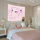 Lunerfex Y2K Tapestry Pink Party Wall Tapestry, Cute Tapestries for Bedroom Funny Tapestries Wall Hanging for Bedroom Living Room Decor Pink-2 44"x60" by CozyNest Decor